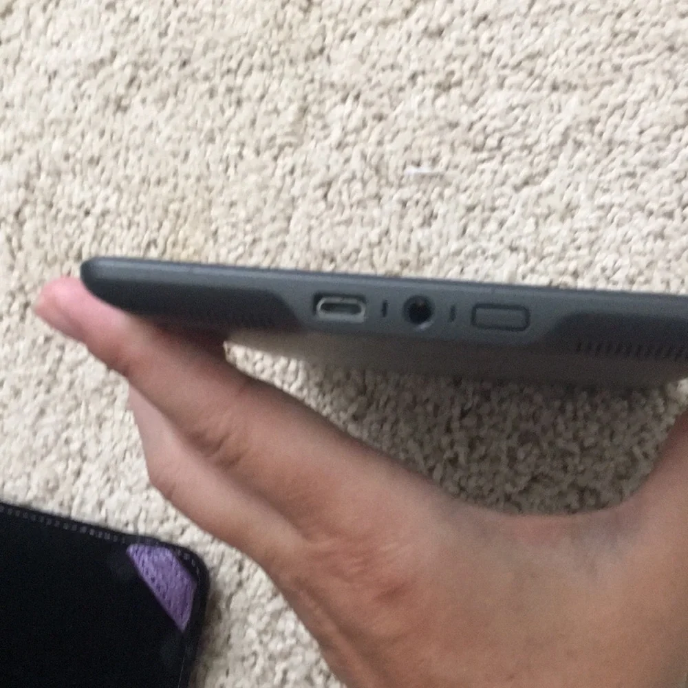 E-reader with Purple Protective Cover